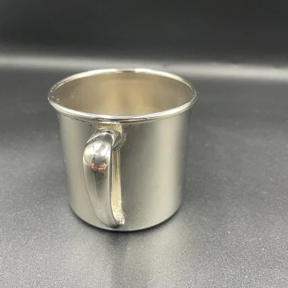 Vintage 1940c Silverplate Baby Cup- Unmarked - EUC- Toddlers Cup Baby Gift 6oz - Picture 2 of 15